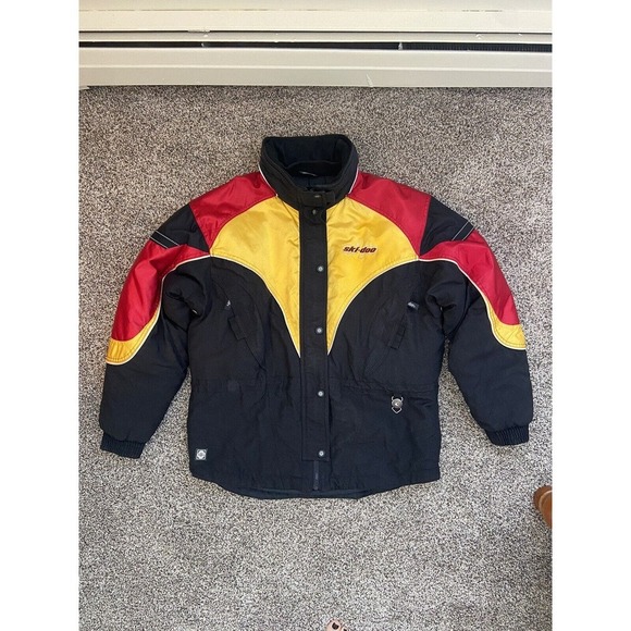 Women’s Vintage Skidoo Sno Gear Jacket Med. Muskoka Burn Mark On Back Of Sleeve - Picture 1 of 7